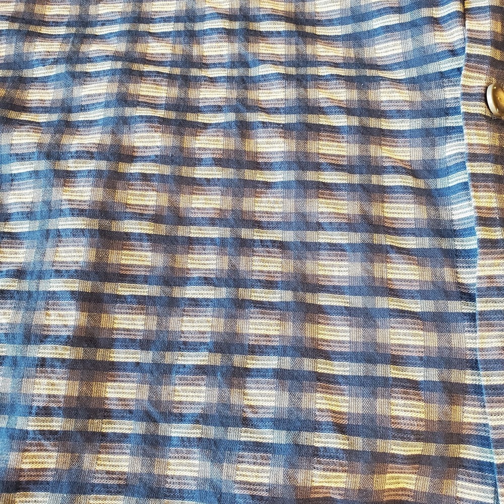 Tommy Bahama Men's Shirt Size XL Short Sleeve Button Down Silk Cotton Blend Blue - Picture 4 of 9